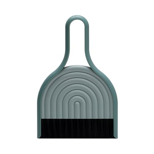 Peleg Design DustArch - Mini Dustpan and Brush Set, Small Dustpan and Broom with Modern Charm, Handheld Broom and Dustpan Set for Home, Office & Travel - color: DustArch - Green