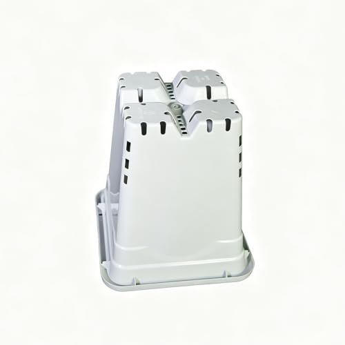HG9X9SW 9"x9" Square White Pot, 10" Tall Pack of 24 - size: 9"x9"-24PCS