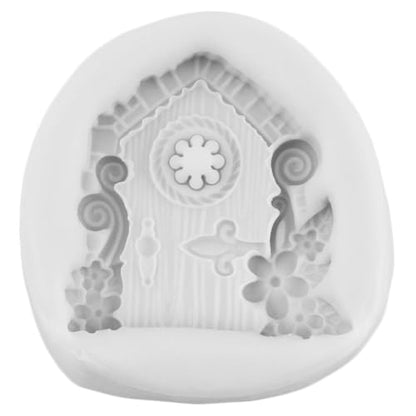 Fairy Garden Polymer Clay Mold Garden Door Silicone Molds Set of 5 | Flower Fairy Garden Wooden Door Resin Mold DIY Crafts Epoxy Resin Casting Polymer Clay Tools Craft Air Dry Jewelry Making - color: Style E
