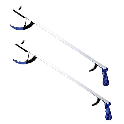 Blue Jay 32" Reacher Grabber Tool for Seniors, 2 Pack - Sturdy Non-Folding Pick Up Stick with Magnetic Tip, Lightweight Long Reach Assist for Elderly, Mobility, & Surgery Recovery
