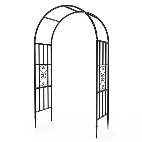Garden Arch - 87"(H)*47"(L), Rust-Resistant and Sturdy Metal Garden Arbor - size: 87"(H)*47"(L)*22.5"(W)