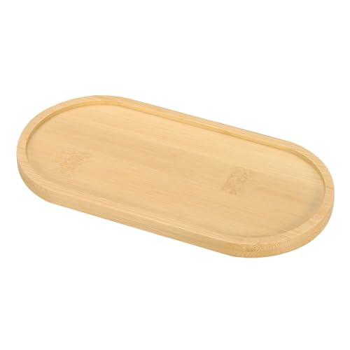 PATIKIL Bamboo Wood Saucer, 7x3.5 Inch Rectangular Wooden Plant Drainage Tray Bonsai Plants Saucer Succulent Pot for Home Balcony - size: 7" x 3.5" x 0.4"