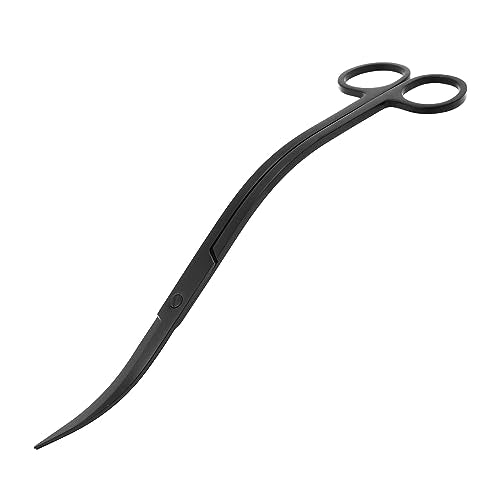 Mandala Crafts Black 10 in Wave Aquarium Scissors for Fish Tanks Terrariums - color: Black Wave Scissors, size: 10 Inches