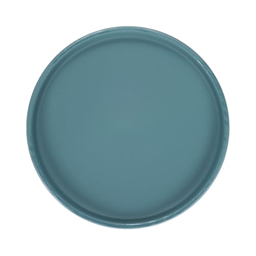 M METERXITY Ceramic Plant Saucer, 6.3 Inch Plant Water Catcher Tray, Plant Pot Saucers for Indoor/Outdoor Plants/Flower Drainage Drip Water Tray [Round Black Green] - color: Black Green