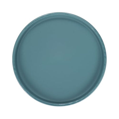 M METERXITY Ceramic Plant Saucer, 6.3 Inch Plant Water Catcher Tray, Plant Pot Saucers for Indoor/Outdoor Plants/Flower Drainage Drip Water Tray [Round Black Green] - color: Black Green