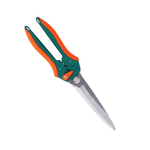 Generic Long Nose Pruner, Stainless Steel Pruning Shears with Ergonomic Rubber Handle and Spring Design, for Home Garden Use