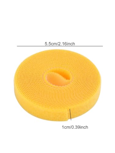 3Rolls Nylon Plant Ties Reusable Self Adhesive Plant Fastener Tape for Support Garden Supplies,200Ccm (Yellow) - color: Yellow