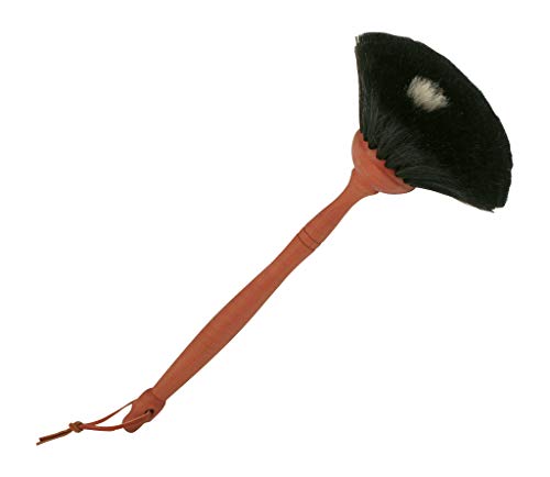 REDECKER Dust Brush with Goat Hair Bristles and Oiled Pearwood Handle, 13-3/8-Inches, Black with White Dot Goat Hair Dusters - Goat Hair Dusting Brush - Wood Duster Brush - color: Black With White Dot