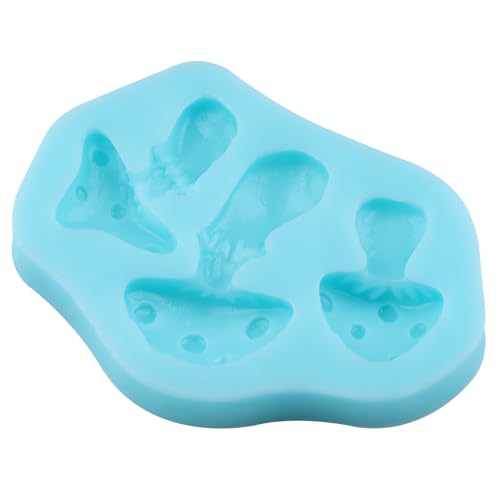 Mushroom Fondant Silicone Molds Mushroom Chocolate Candy Mold | Birthday Party Cake Decorating Cupcake Topper Gum Paste Polymer Clay - color: Style E