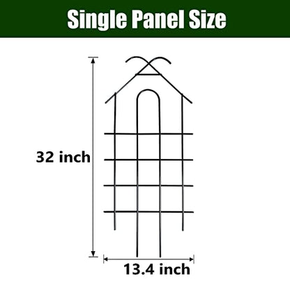 ARIFARO 4 Pack 32" Metal Garden Trellis for Climbing Plants Outdoor - size: 32 inch