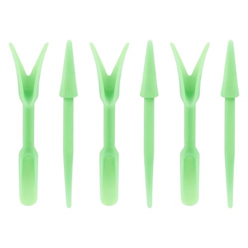 Bivethoi Garden Hand Tools Transplanting Shovel Scoops Kits, Set of 6 - style: Light Green