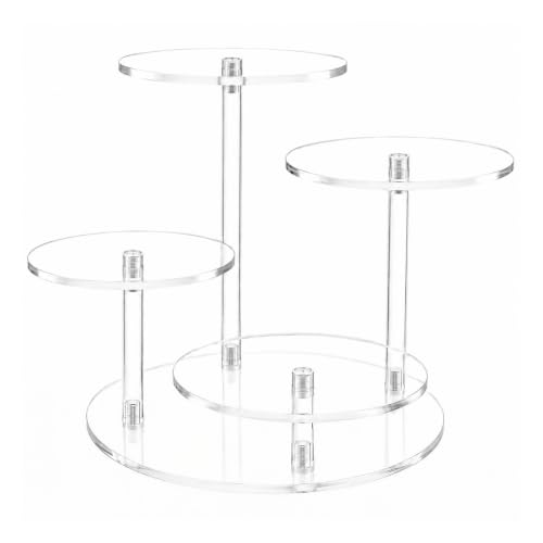 4-Tier Clear Acrylic Display Riser:For LEGO Botanical Collection Sets,Multi-Tier Showcase Figurine Display Shelf Riser for Collectibles and Room Decor,Tabletop Plant Stand,Perfume Riser Holder - color: 1 pcs