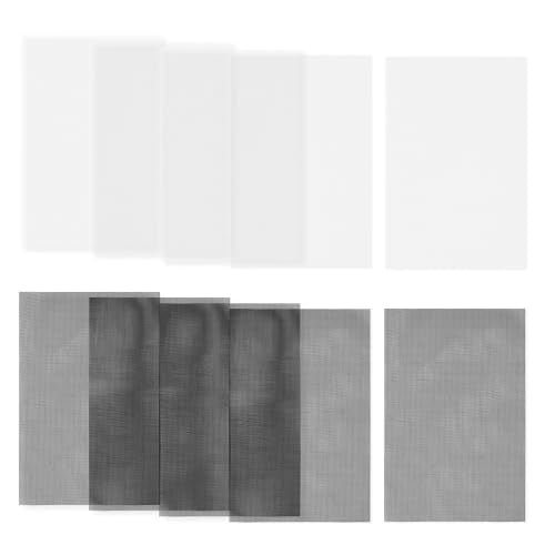 lasuroa 10pcs Flower Pot Mesh Pad, Bonsai Drainage Screens Plant Pot | 11.8x7.87 Inch Drainage Mesh Barrier Mat for Preventing Soil and Substrate Leakage (White, Black) - color: White,black