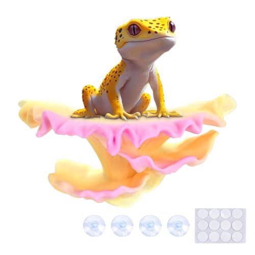 Westant Mushroom Decor for Reptile Tank, Pet-Safe (Sunrise, Shelf Cap) - color: Sunrise, size: Shelf Cap