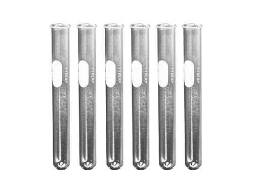 Pyrex 9800-13 13 X 100 mm Glass Test Tube with Rim (Pack of 6)