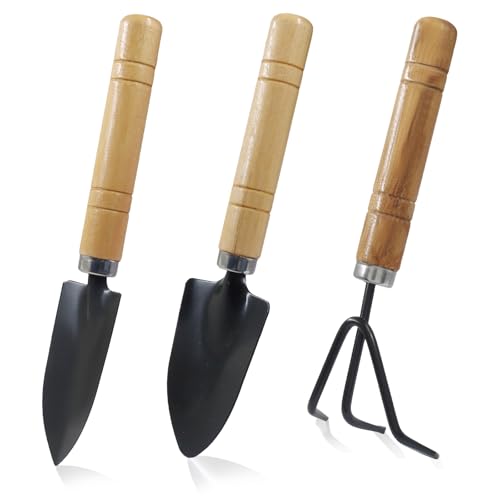 6 Pack Small Garden Tool Set | Iron Hand Shovel, Transplant Shovel, Hand Rake, Non-Slip Handle, For Pot Plants, Indoor & Outdoor Gardening - style: 6 Pack
