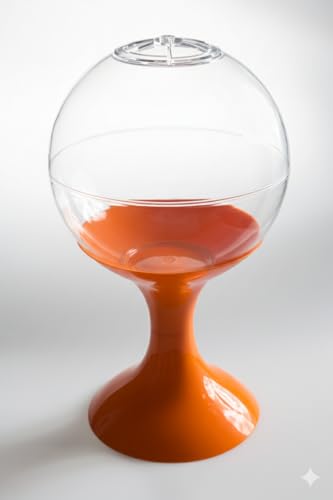 Atomic Space Age Terrarium (Orange) - color: Orange