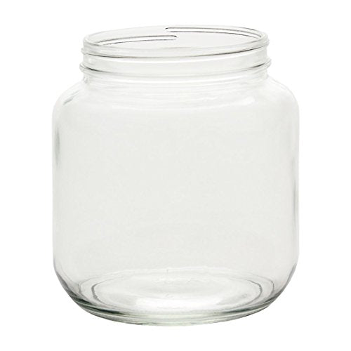 North Mountain Supply 1/2 Gallon Glass Wide-Mouth 110 CT Fermentation/Canning Jar With Gold Metal Lid - color: Gold