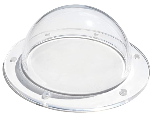 Acrylic Dome/Plastic Hemisphere - Clear - 3" Diameter, 1/2" Flange with Pre-Drilled Holes - size: 3" with Holes