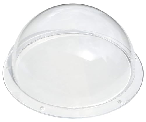 Acrylic Dome/Plastic Hemisphere - Clear - 7" Diameter, 1/2" Flange with Pre-Drilled Holes - size: 7" with Holes