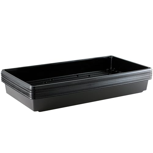 10x20 Inch Black 10 Pack Plant Black Propagation Tray – Growing Trays for Seedling, Garden, Planting, Soil & Hydroponic Horticulture - Microgreen Trays Grow Plants - No Drain Holes