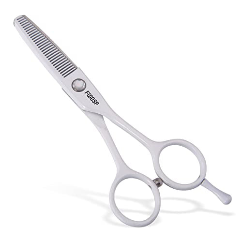 5 in Thinning Shears for Dogs Grooming Face for Small Dogs Eyes Face Paw Professional Small Cat Grooming Scissors(5" Blender,White) - size: 5.0 inch, style: Thinning Shears