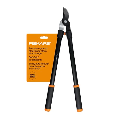 Fiskars 28” Garden Bypass Loppers, Tree Trimmer with 1.5" Cut Capacity | Heavy-Duty Tree Trimmer with Low-Friction Steel Blades That Stay Sharp, SoftGrip & Shock-Absorbing Bumpers for Comfort - style: 28" Standard Bypass
