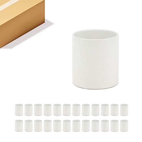 WGVI Matte White Ceramic Cylinder Vase Width 3.75" Height 4", Flower Arrangements, Candle Holder, Terrarium Planter Pot, Tabletop Storage Container Organizer Pen Brush Holder, Bulk Wholesale, 24 Pcs - color: White, size: 3.75"x4"H (Case)