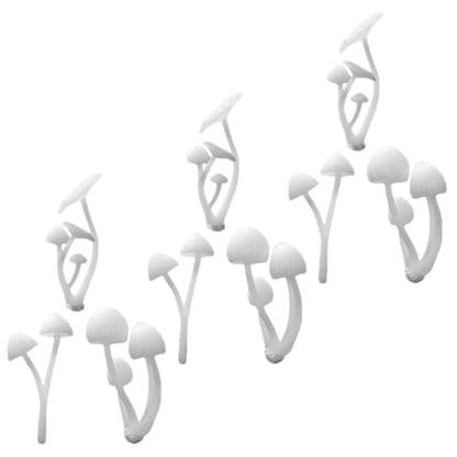 9Pcs Mini Mushroom Decor Small Plastic Mushroom Ornaments for Bonsai Micro Garden Home Office Indoor and Outdoor Decoration
