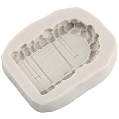 Sijiangmold Fairy Garden Door Silicone Mold Mushroom Fondant Mold Set of 5 - color: Style F