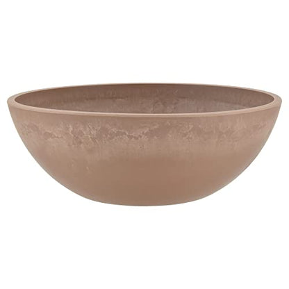 PSW M20TP Garden Bowl, Planter Bowl, Centerpiece Bowl, Fairy Garden Planter 8 Inch, 1 Count (Pack of 1) - color: Taupe, size: 8 Inch