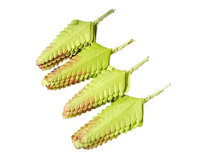 Ploen 25 pcs Light Green Leaves Ferns Mulberry Paper Leaves with Wire Stems Fern1 Leaf Mulberry Paper Craft Supplies Scrapbooking Embellishments for so Many Card DIY Craft Projects Leaves212