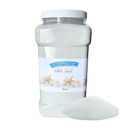 | White Sand, Fine Sand, White Aquarium Sand, Craft Sand, Colored Sand, Casting Sand, Decorative Bulk Craft Sand, Playsand (10 LB) - size: 10 LB
