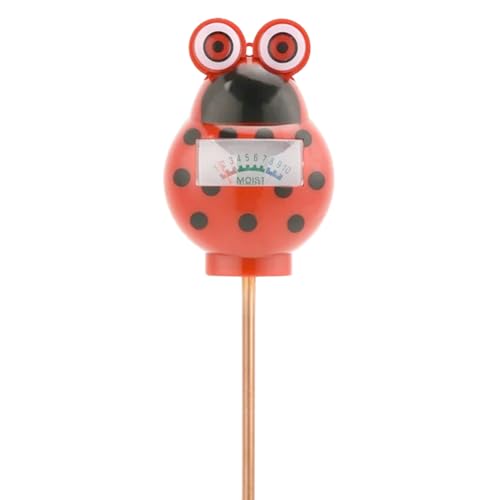 Cute Critter Soil Meter Indoor/Outdoor Moisture Sensor Frog & Ladybug, Soil Water Monitor, Flowers, Plant Care Home Garden (Ladybug) - color: Ladybug