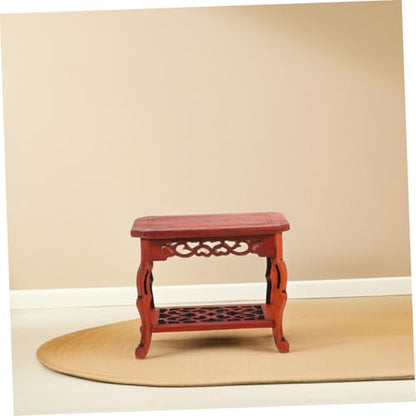 Jade Base Wooden Bonsai Display Holder Plant Stand Indoor Office Desk Carved Pedestal for Small Craft Sculpture Display Holder Home Decor 5.11 X 4.13 X 3.22 in