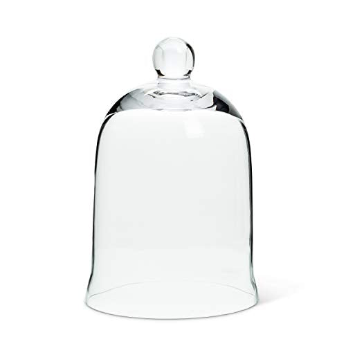 Abbott Collection 27-Carolyn-SM Small Bell Shaped Glass Cloche, Clear (6" H) - size: 6 inches H