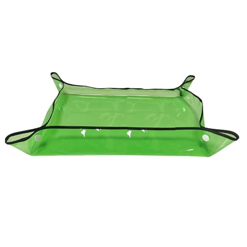 Waterproof 39.4"*29.5" Repotting Mat for Indoor Plants Transplanting, Heavy Duty Potting Tray for Mess Control, Succulent Potting, Garden Mat, Bonsai Tools for Plant Lover, Clear Green - size: 39.4"*29.5"