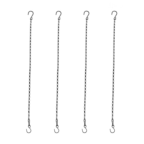 Chain for Hanging Plants,25 Inch Black Hanging Chain(Black, 25 Inch-4PCS) - color: Black, size: 25 Inch-4PCS