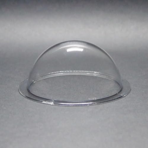 KAYNEY Acrylic Dome with Flange Clear Plastic Hemisphere – Transparent Case for CCTV, Camera Lens, Jewelry, Collectibles & Miniatures – Dustproof Cover for Delicate Items (3.2inch / 80mm) - size: 3.2inch / 80mm