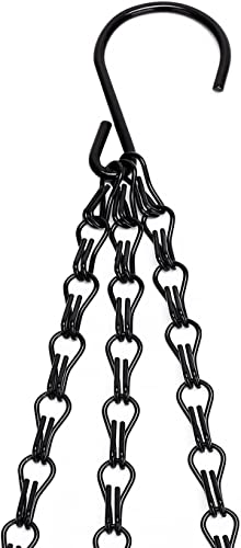 Hanging Baskets Chains 23 Inches 3 Leads Hanging Chains Flower Pot Hanger Replacement Plant Hangers for Planters and Lanterns, Pack of 3 (3 Legs) - style: 3 Legs