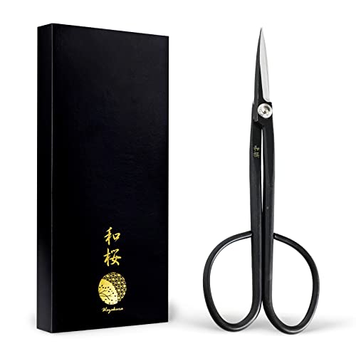 Wazakura Yasugi Steel Twig Bonsai Scissors Made in Japan 8.25 inches (210 mm), Japanese Garden Pruning Shear, Gardening Tools - Yasugi Steel, Twig Style - color: Twig