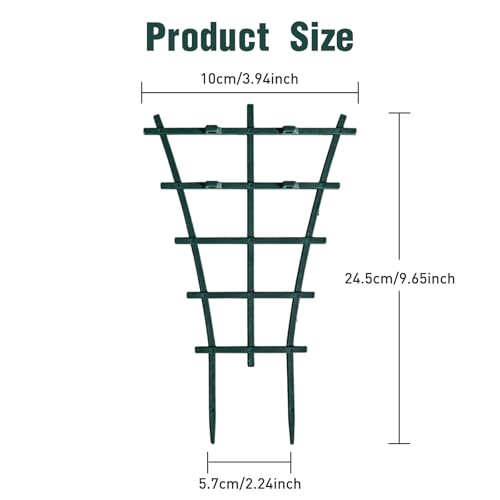 6 Pack Plant Trellis, Stackable Plastic Plant Support for Climbing
