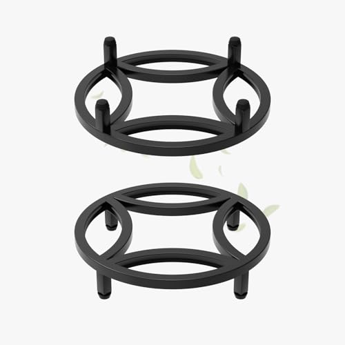 Zhongma 2 Pack 11.8" Low Plant Stand, Fully Assembled Heavy Duty Pot Riser - size: 2 Pack 11.8" Metal Plant Stand