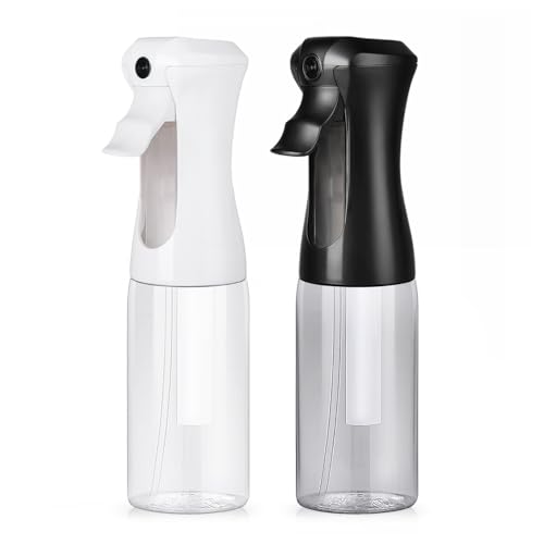 VIGOR PATH 200ml Continuous Mist Spray Bottle for Hair Plants and Skin Care - size: 6.7 oz - Black/White - 1 Pack