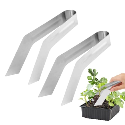 2Pcs Seedling Transplant Tongs,6.7 Inch Stainless Steel Gardening Plants Transplant Tongs,Gardening Planting Tool for Seedling Transplantation,Seedling Remove Transplant Pliers