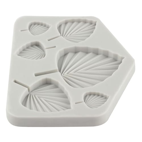 Tropical Leaf Polymer Clay Molds Fan Leaves Silicone Mold - color: Style O