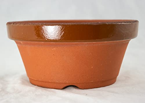 Japanese Tokoname Bonsai Training Pot, Cactus & Succulent Planter with Mesh - 4.25" to 7.25" (7.25"x 7.25"x 3.25") - size: 7.25"x 7.25"x 3.25"