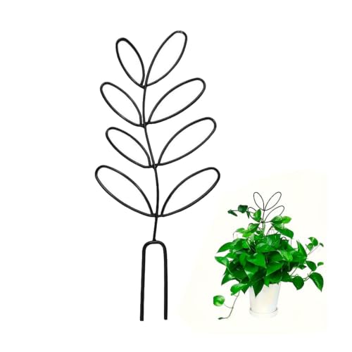 Plant Trellis Indoor 1 Pack – Plant Trellis for Climbing Vines, Ivy | Durable Small Climbing Leaf Shape Trellis for Potted Plants for Home & Garden