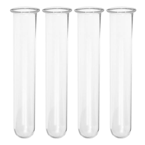 4 pcs Test Tube Vase 4.33 in Propagation Tubes for Plants Glass Plant Starter Tubes for Hydroponic Flower Cuttings Desk Propagation Station for Home Office Dinner Party Decor
