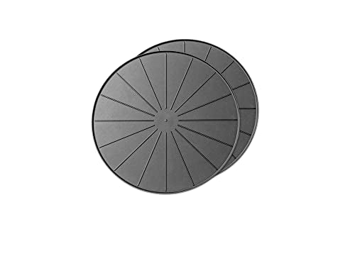 WeatherTech 18" Plant Mats/Coasters - for Floor Protection from Planter Spills, leaks and Soil (8A18CST2PKBK)- Black (2-Pack) - color: Black, size: 18"